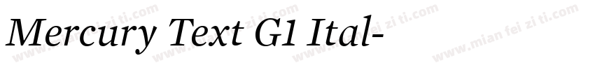 Mercury Text G1 Ital字体转换
